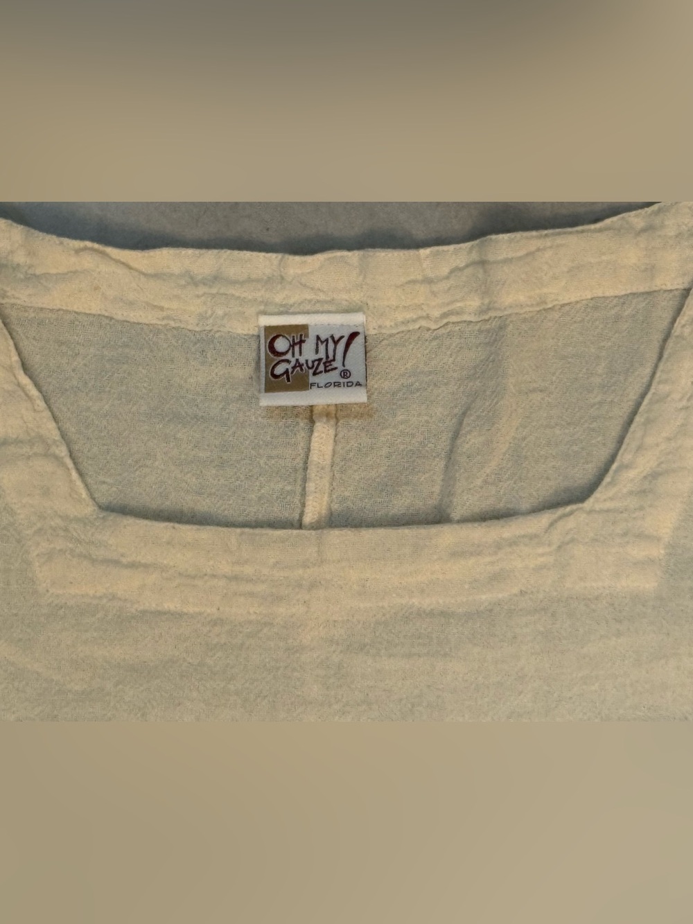 Oh My Gauze! Ivory Cold Shoulder Short Sleeve Top 2 - Picture 2 of 2